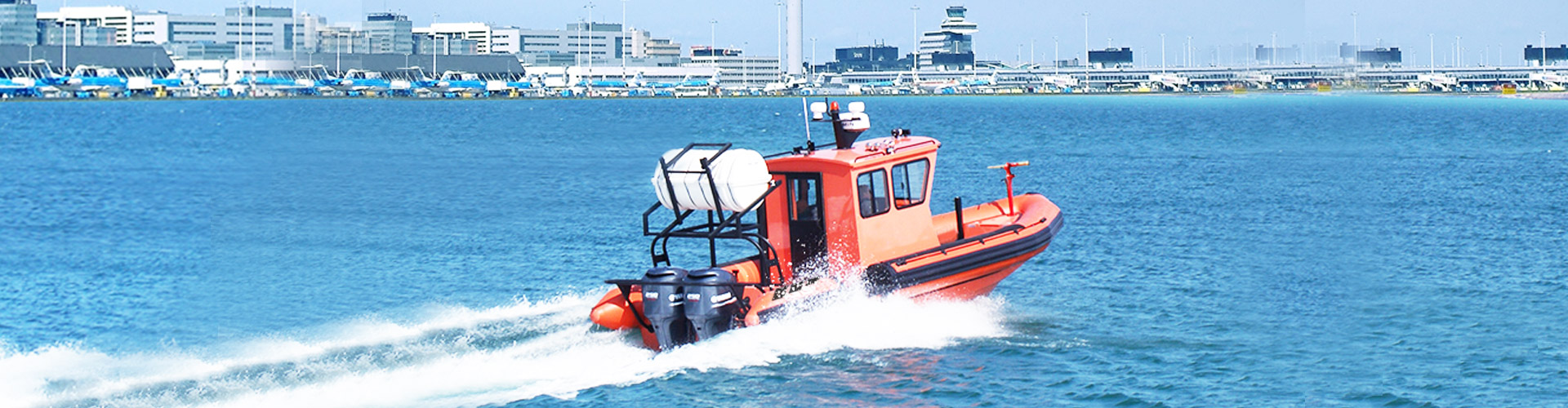 OCM Airport Rescue RIB Boat with Cabin - Newest addition to its Rescue Range Airport Rescue RIB Boat with Cabin.