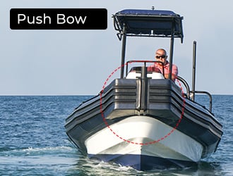 foam push bow of the rib boat
