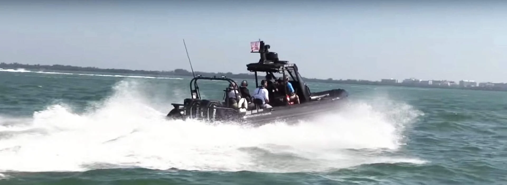 The new Ocean Craft Marine 9.5 Meter High-Speed Vessel Interdiction RHIB at the Multi Agency Craft Conference 2016